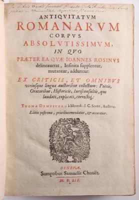 DEMPSTER (Thomas). Antiquitatum romanarum corpus absolutissi… - Photo 1