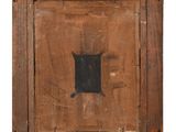an old wooden picture frame with a square hole in the middle
