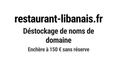 Nom de domaine restaurant-libanais.