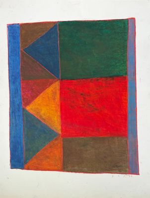 une image représentant un dessin d'un carré aux couleurs variées