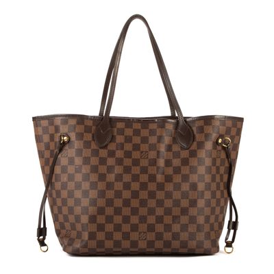 LOUIS VUITTON - SAC à main modèle "Neverfull" MM en toile da…