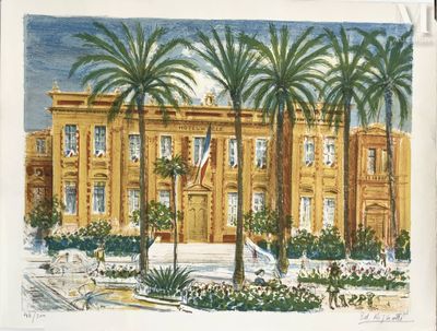 Edgard RIGHETTI (1924-2001) Hôtel de ville de Menton - Photo 1