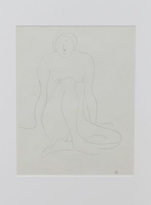 l'image d'un dessin d'un homme assis sur le sol
