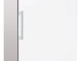 a close up of a white refrigerator on a white background