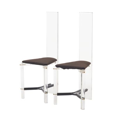 paire de chaises « Lucine Lucine Lucine » avec assise en velours noir