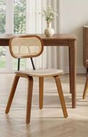 Lot de 2 chaises avec dossier cannée - Neuf, photo d'illustr…