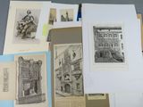 many different types of drawings on the table