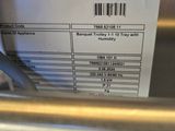 a label on the back of a dishwasher that is not in use