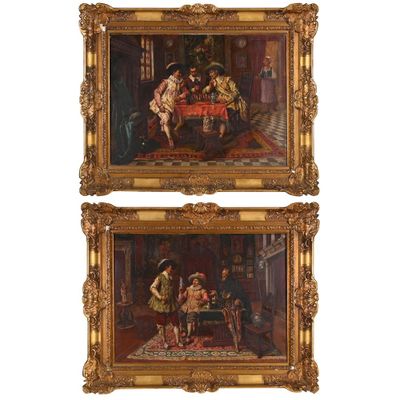 BONFILS Gaston. (1855-1946). « La partie d’échecs » et « La … - Photo 1