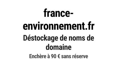Nom de domaine france-environnement.