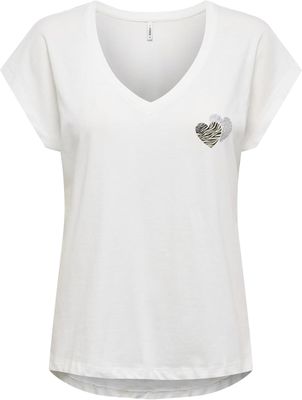 ONLY - Ce haut blanc cassé ONLLENNA LIFE propose un col en V…