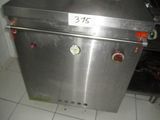 a stainless steel stove with a pot on top of it
