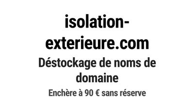Nom de domaine isolation-exterieure.