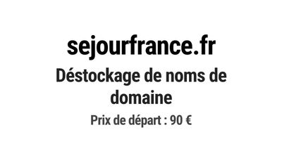 Nom de domaine sejourfrance.fr.