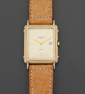Alexis Bartheley Montre de ville en acier et or 18K 750 mill…