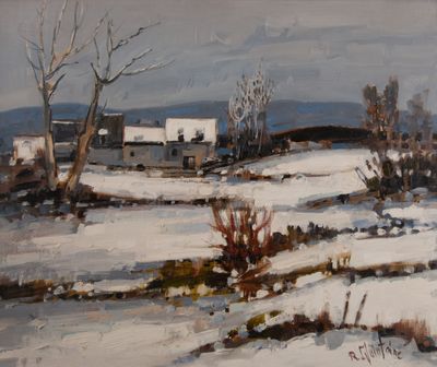 Roger QUINTAINE (1921-2005) Neige