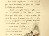 an old book with a picture of a man sitting on a bench