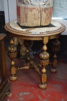 table d'appoint ronde aux pieds sculptés - vers 1900 - H : 5…