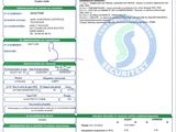 a close up of a document with a barcode on it