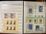 a book with stamps on it sitting on a table