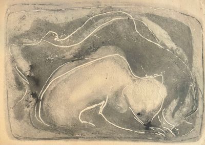un dessin représentant un ours polaire au milieu d'un bloc de glace