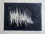 une image représentant une peinture en noir et blanc sur laquelle a été appliquée de la peinture blanche