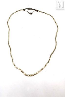 a close up of a necklace on a white background