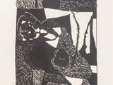an image of a black and white drawing of a person in a chair