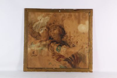 une image d'un tableau représentant une femme avec un oiseau dans la main