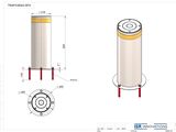 une image représentant un dessin d'un chauffe-eau sur fond blanc