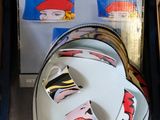 a suitcase with a hat and other items inside of it
