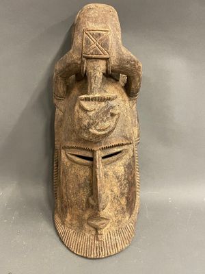 Afrique, Mali Masque cimier dogon en bois sculpté représenta… - Photo 1