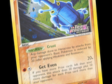une carte Pokémon sur laquelle figure l'image d'un Pokémon bleu et jaune