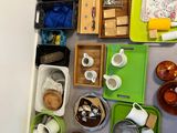 a lot of different items that are on the floor