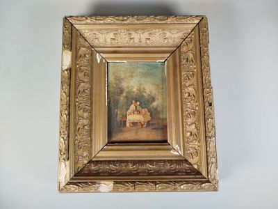 an image of a picture of a painting hanging on a wall