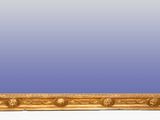 an image of a gold framed mirror with a blue sky in the background