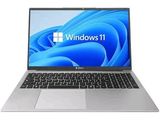 the laptop is open on a white surface with windows 11 logo on the screen