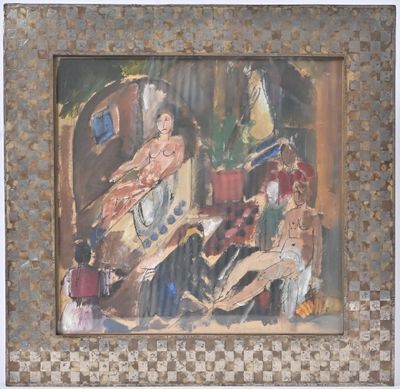 une photo d'un tableau représentant une femme assise sur une chaise