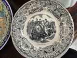 two plates that are sitting on a table