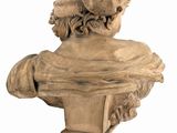 marble bust of a man with a hat on his head