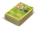une pile de cartes sur lesquelles figure l'image d'un personnage de dessin animé