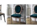 two pictures of a chair and a chair with a cushion