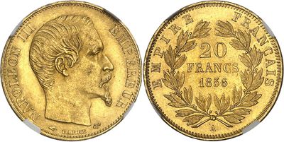 a gold coin with a woman ' s head and laurels on it