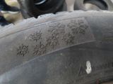 a close up of a tire with writing on it