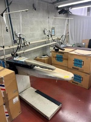 a large room with a lot of boxes and machines