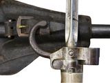 a close up of a gun with a metal handle