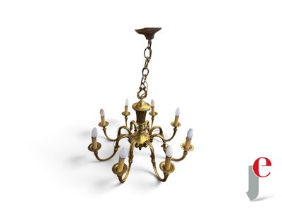 an image of a chandelier with five lights hanging from the ceiling