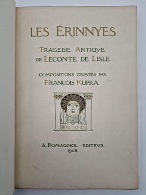 an open book with a drawing of a woman ' s face on it