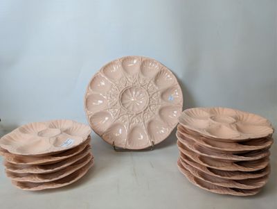 a lot of plates that are sitting on a table