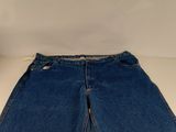 a close up of a pair of jeans on a table